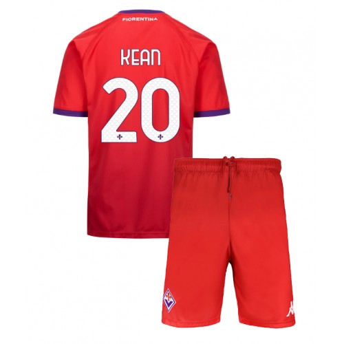 Fotbalové Dres Fiorentina Moise Kean #20 Dětské Alternativní 2024-25 Krátký Rukáv (+ trenýrky)